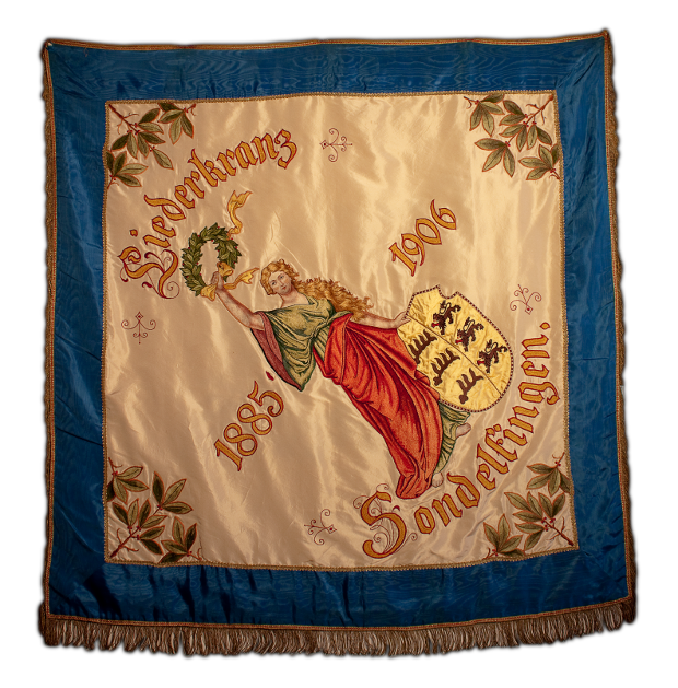 Vereinsfahne von hinten